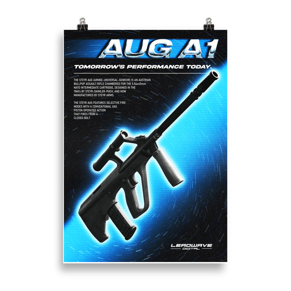 AUG A1 Retro-Blue Poster