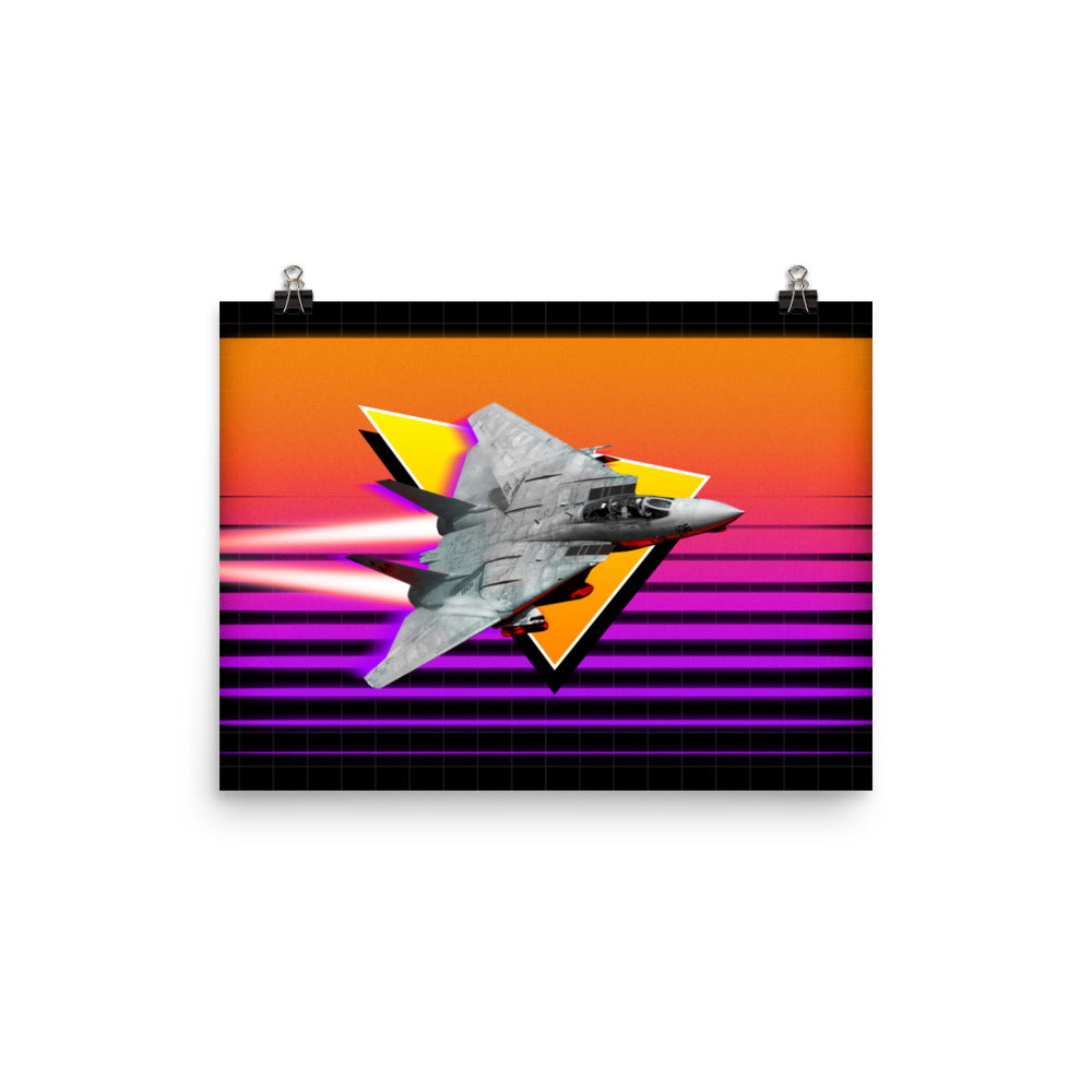 F-14 Tomcat - Synthwave Art Print