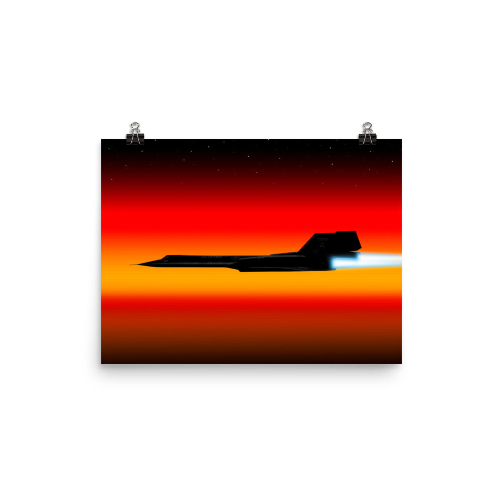 SR-71 Blackbird - Synthwave Art Print