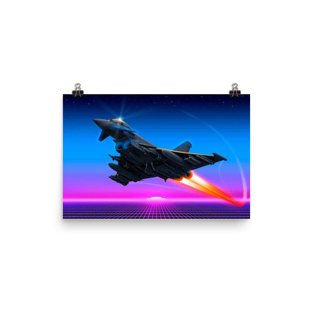 Eurofighter Typhoon - Synthwave Art Print