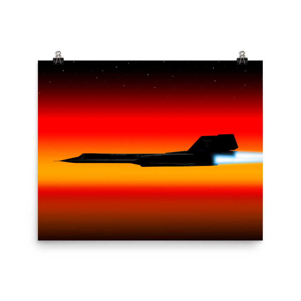 SR-71 Blackbird - Synthwave Art Print