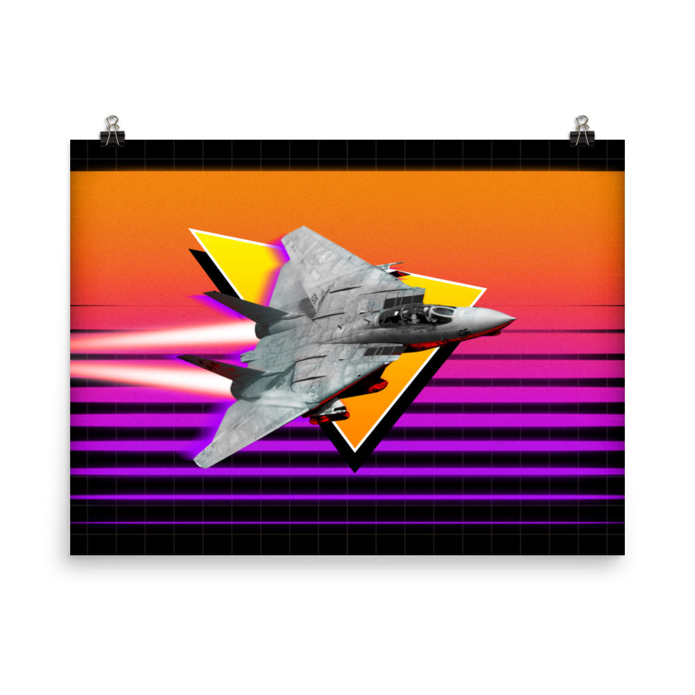 F-14 Tomcat - Synthwave Art Print