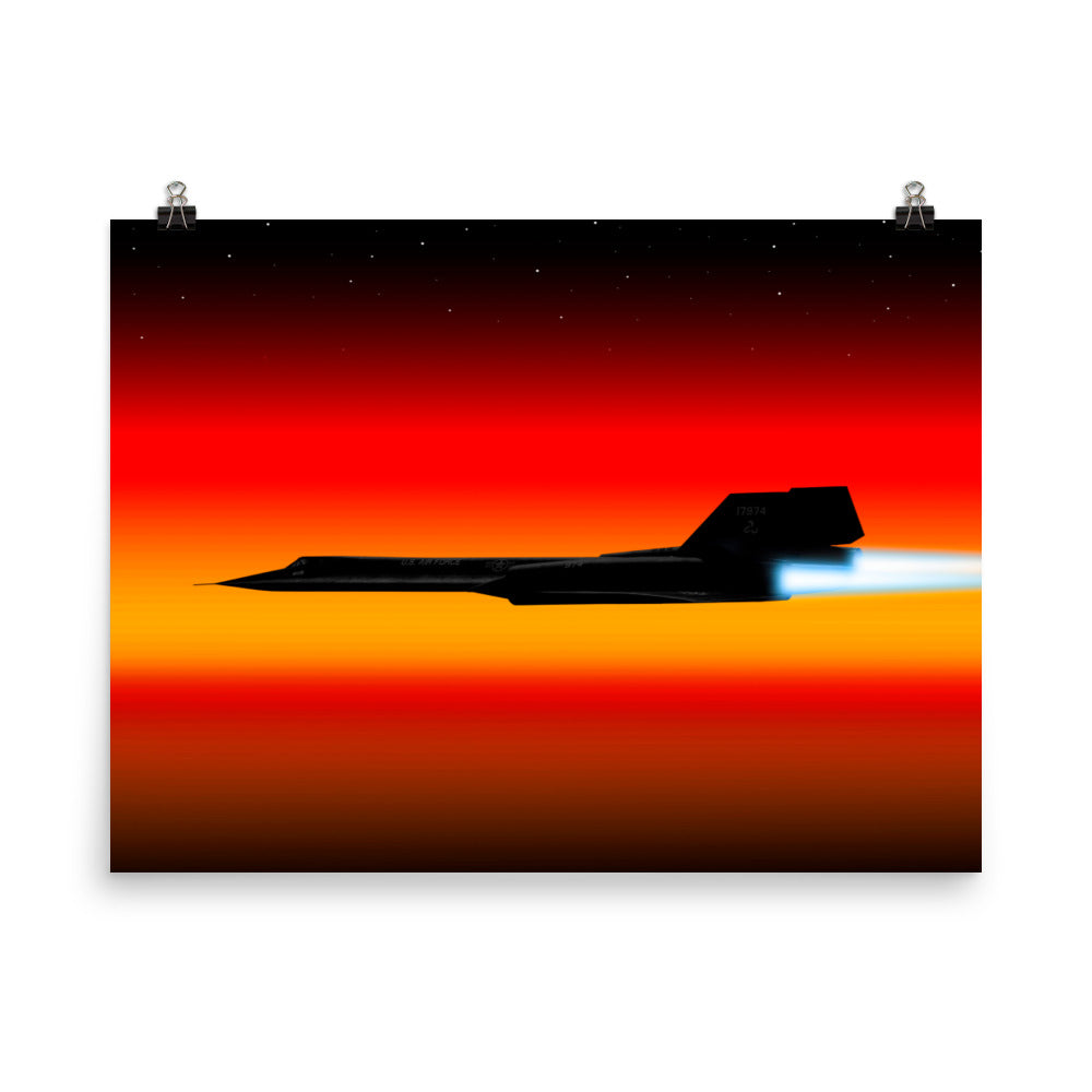 SR-71 Blackbird - Synthwave Art Print