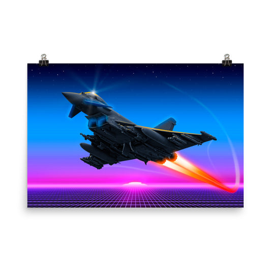 Eurofighter Typhoon - Synthwave Art Print