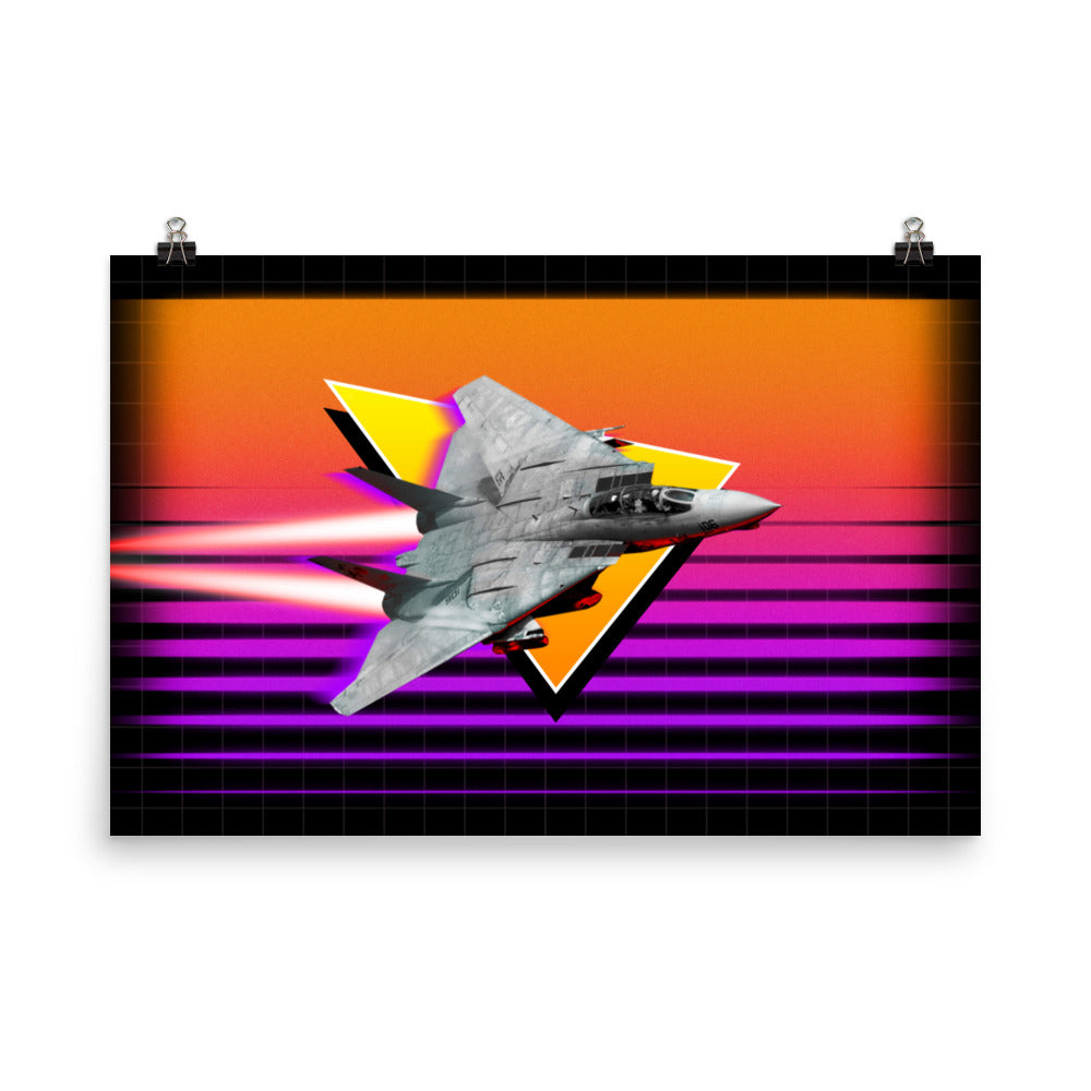 F-14 Tomcat - Synthwave Art Print