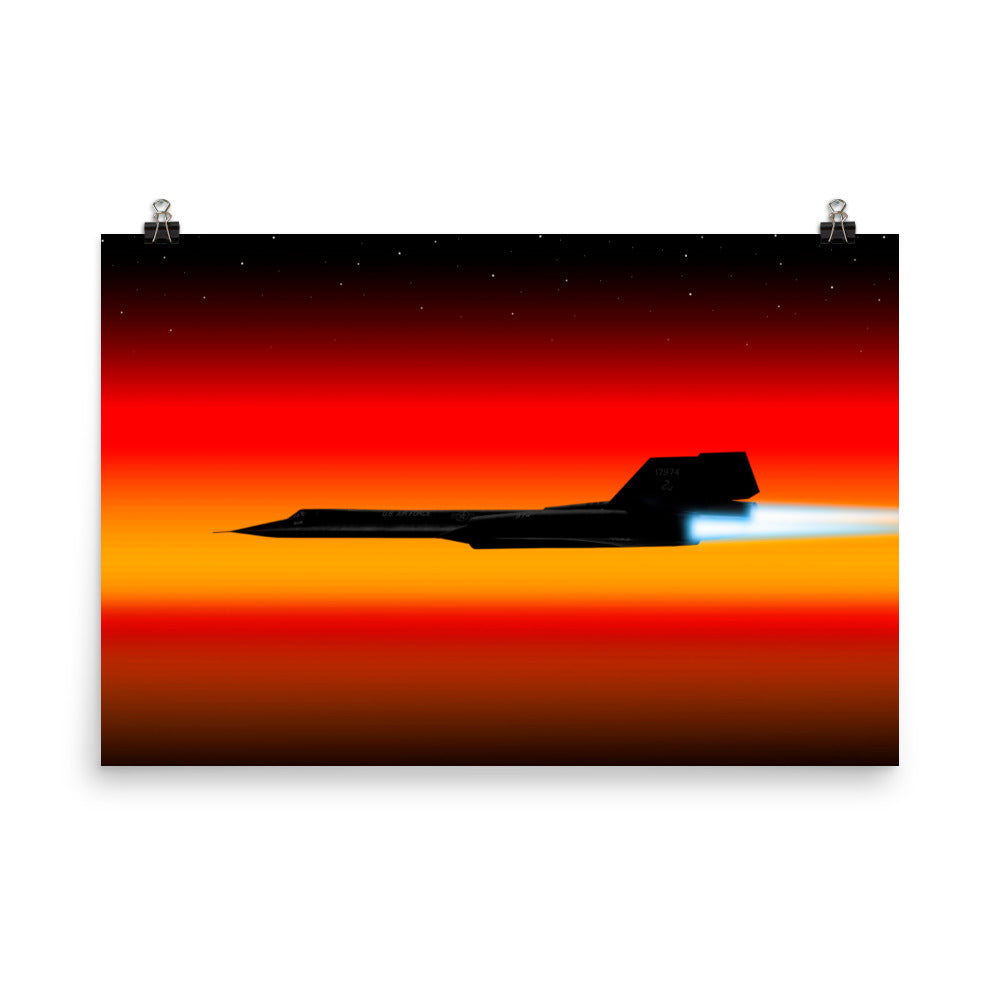 SR-71 Blackbird - Synthwave Art Print